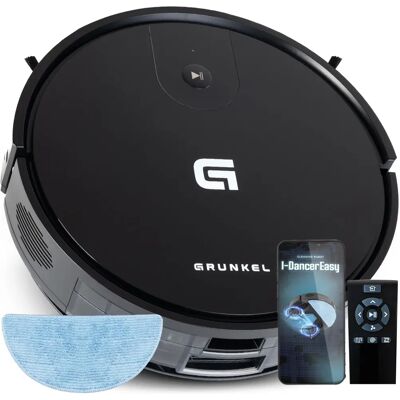 Robot Aspirapolvere Grunkel I-DANCEREASY - 2 in 1, Wi-Fi, Nero Robot Aspirapolvere Grunkel I-DANCEREASY - 2 in 1, Wi-Fi, Nero