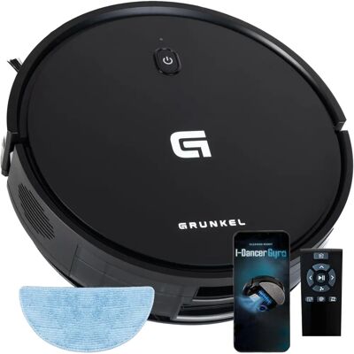 Robot Aspirateur Grunkel I-DANCERGYRO - 35W, 250ml, 120min, Wi-Fi, Noir Robot Aspirateur Grunkel I-DANCERGYRO - 35W, 250ml, 120min, Wi-Fi, Noir