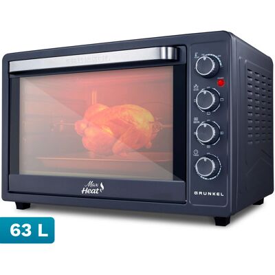 Horno Grunkel HR-63MAX - 63L, 2200W, Negro Horno Grunkel HR-63MAX - 63L, 2200W, Negro