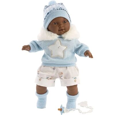 Llorens Babypuppe - Blau - 38cm - Realistisches Weinen & Geräusche Llorens Babypuppe - Blau - 38cm - Realistisches Weinen & Geräusche