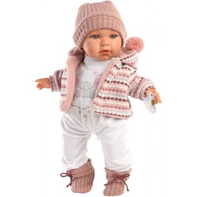 Llorens Baby Doll - 42cm Rosa/Weiß Realistische weinende Babypuppe - Baby Doll Llorens Baby Doll - 42cm Rosa/Weiß Realistische weinende Babypuppe - Baby Doll