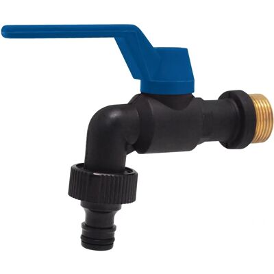 Aqua Control Zwart/Blauw IJsbestendige Kraan - 1/2" Aqua Control Zwart/Blauw IJsbestendige Kraan - 1/2"