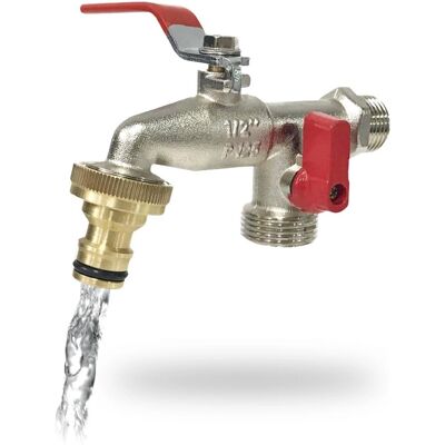 AQUA CONTROL G6354 - Tuinslangkraan met dubbele uitgang - 1/2/3/4" AQUA CONTROL G6354 - Tuinslangkraan met dubbele uitgang - 1/2/3/4"