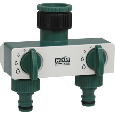 AQUA CONTROL Kraanadapter - 2 Uitgangen, 3/4" of 1" AQUA CONTROL Kraanadapter - 2 Uitgangen, 3/4" of 1"