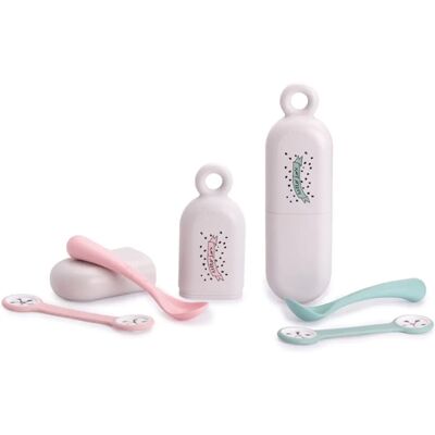 Set Cena Bambini Blu/Viola di Suavinex - Ergonomico, Senza BPA, Pronto per Viaggiare Set Cena Bambini Blu/Viola di Suavinex - Ergonomico, Senza BPA, Pronto per Viaggiare