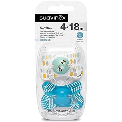 Suavinex Modèle 4-18M Sucette en Silicone Physiologique - Accessoire Bébé - Publicité Suavinex Modèle 4-18M Sucette en Silicone Physiologique - Accessoire Bébé - Publicité