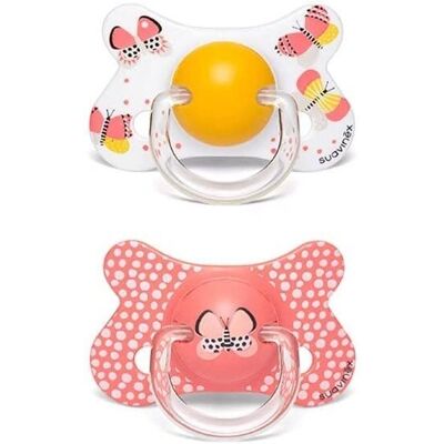 Conjunto de 2 chupetas de silicone Fusion Suavinex - Acessório para alimentação Conjunto de 2 chupetas de silicone Fusion Suavinex - Acessório para alimentação