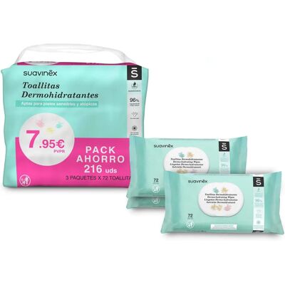 Toallitas Húmedas Dermohidratantes Suavinex - Paquete 216 uds Toallitas Húmedas Dermohidratantes Suavinex - Paquete 216 uds