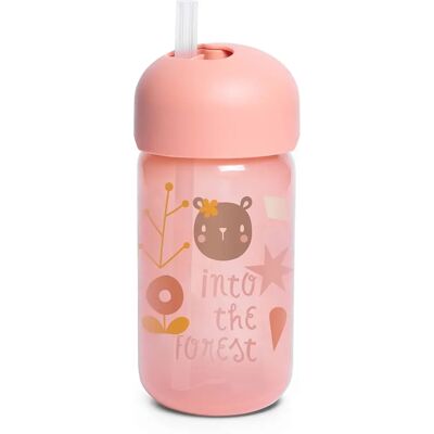 Suavinex Forest Straw Trainer Cup - Senza BPA, 340ml, Rosa - Bicchiere per bambini Suavinex Forest Straw Trainer Cup - Senza BPA, 340ml, Rosa - Bicchiere per bambini