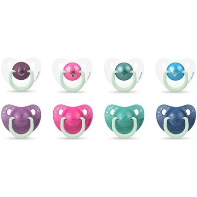 Set de Chupetes Anatómicos de Silicona Lila Suavinex - Chupete Set de Chupetes Anatómicos de Silicona Lila Suavinex - Chupete