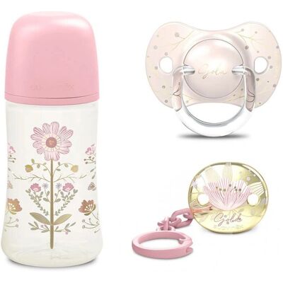 Coffret Cadeau Rose Premium Suavinex Gold - Biberons et Accessoires Coffret Cadeau Rose Premium Suavinex Gold - Biberons et Accessoires