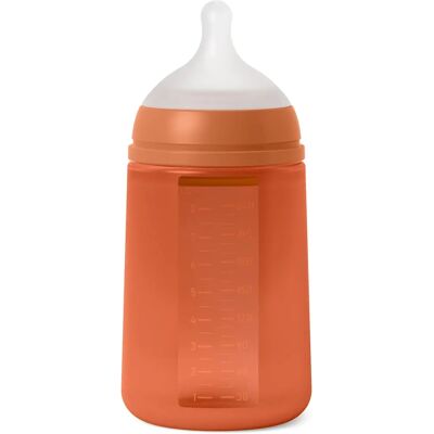 Suavinex SX Pro Biberon Anti-Colique Silicone Toucher Velouté +3m 240ml M Débit - orange coucher de soleil - Publicité Suavinex SX Pro Biberon Anti-Colique Silicone Toucher Velouté +3m 240ml M Débit - orange coucher de soleil - Publicité