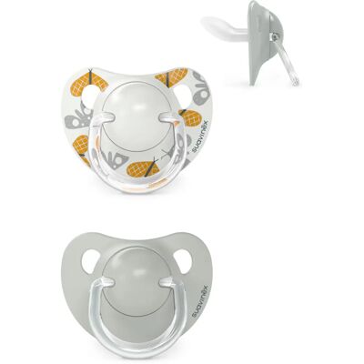 Marque Suavinex Walk Anatomical 6-18 m Sucette Grise - Tétine - Publicité Marque Suavinex Walk Anatomical 6-18 m Sucette Grise - Tétine - Publicité