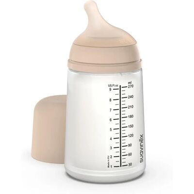 Biberon Suavinéx - Anti-Colique, Tétine en Silicone, 270mL, Débit Moyen Biberon Suavinéx - Anti-Colique, Tétine en Silicone, 270mL, Débit Moyen
