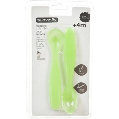 Cucharas Infantiles Suavinex - Pack de 2 para 6 meses Cucharas Infantiles Suavinex - Pack de 2 para 6 meses
