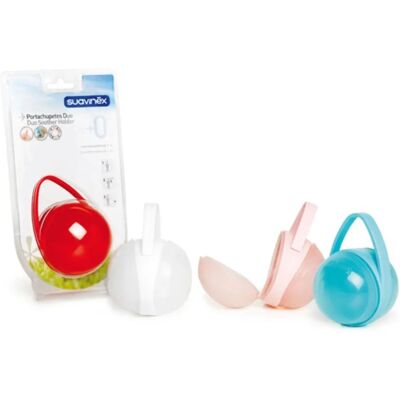 Suavinex Marke SX05-3154684 Portachupetes Duo Bunte Farben - Baby Schnuller Zubehör Suavinex Marke SX05-3154684 Portachupetes Duo Bunte Farben - Baby Schnuller Zubehör