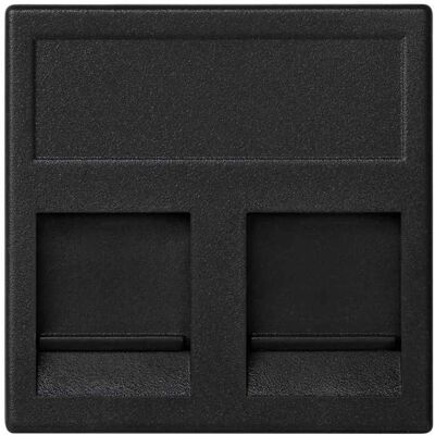 Simon KB76/14 Graphit Wandplatte mit RJ45 Simon KB76/14 Graphit Wandplatte mit RJ45