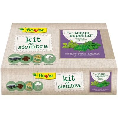 Kit di Giardinaggio di Erbe Flower - Origano, Prezzemolo, Basilico - Interno Kit di Giardinaggio di Erbe Flower - Origano, Prezzemolo, Basilico - Interno