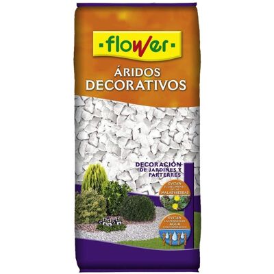 Flores Estilo Marmolina Blanca 12/18 - Piedras decorativas Flores Estilo Marmolina Blanca 12/18 - Piedras decorativas