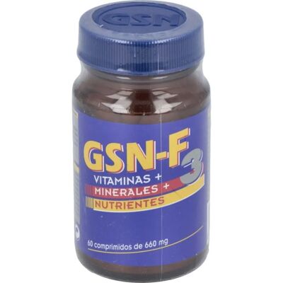 GSN-F3 Multivitamin - 60 Tabletas de 660mg GSN-F3 Multivitamin - 60 Tabletas de 660mg