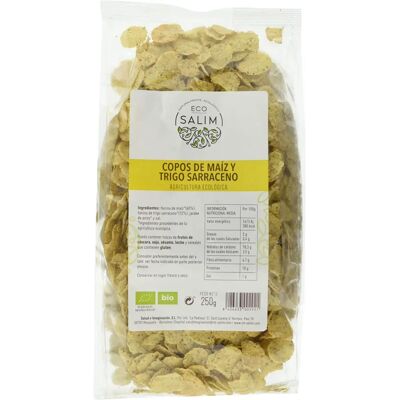 Eco Salim Copos de trigo sarraceno y maíz - Cereales de desayuno Eco Salim Copos de trigo sarraceno y maíz - Cereales de desayuno