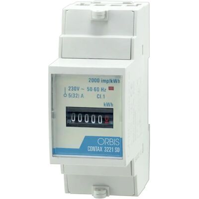 Orbis Contax 3221 - Monofase, 32A, 2 moduli - Contatore elettrico Orbis Contax 3221 - Monofase, 32A, 2 moduli - Contatore elettrico