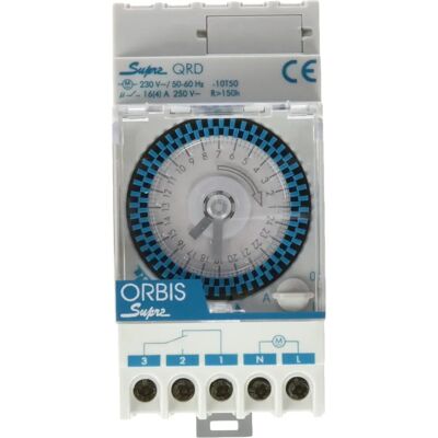 Orbis SUPRA QRD 230V Timer Switch - Analog, 1 Channel, 16A Orbis SUPRA QRD 230V Timer Switch - Analog, 1 Channel, 16A