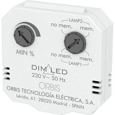 Dimmer Orbis Dimaled Luci Retrofrutto - LED, 230V, Memoria, Delgado Dimmer Orbis Dimaled Luci Retrofrutto - LED, 230V, Memoria, Delgado
