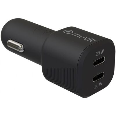 Carregador de carro ecológico Muvit MCDCC0012 - 2 USB-C 20W Carregador de carro ecológico Muvit MCDCC0012 - 2 USB-C 20W