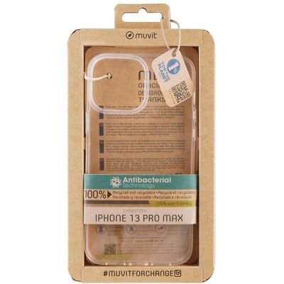 Capa Muvit iPhone 13 Pro Max Recycletek Transparente Antibacteriana Capa Muvit iPhone 13 Pro Max Recycletek Transparente Antibacteriana