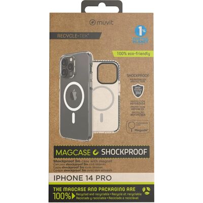 Funda Muvit For Change Recycletek Magsafe Shockproof 3m Transparente/Negro para iPhone 14 Pro Funda Muvit For Change Recycletek Magsafe Shockproof 3m Transparente/Negro para iPhone 14 Pro