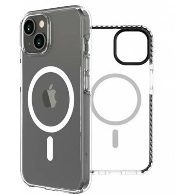 Muvit iPhone 14 Plus Transparent/Black Recycled Shockproof Case - Mobile cover Muvit iPhone 14 Plus Transparent/Black Recycled Shockproof Case - Mobile cover