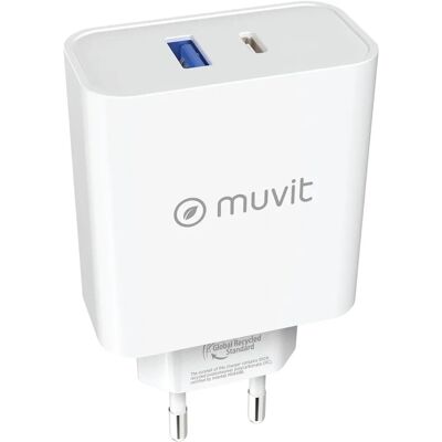 Carregador MUVIT FOR CHANGE 65W - Plástico reciclado ecológico Carregador MUVIT FOR CHANGE 65W - Plástico reciclado ecológico