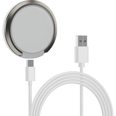 Carregador sem fio Muvit - Suporta Qi 7,5-15W - Branca Carregador sem fio Muvit - Suporta Qi 7,5-15W - Branca
