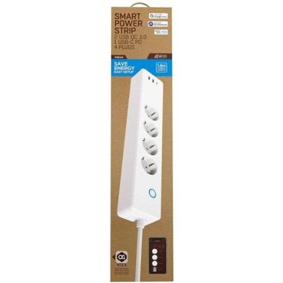 Muvit Io WLAN-Steckdosenleiste mit 4 Anschlüssen, 2 USB QC3.0, Type-C 20W - Mehrfachstecker Muvit Io WLAN-Steckdosenleiste mit 4 Anschlüssen, 2 USB QC3.0, Type-C 20W - Mehrfachstecker