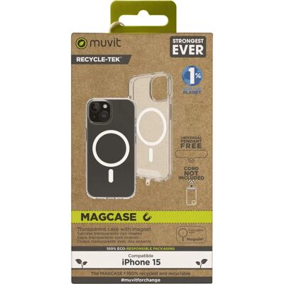Capa Muvit iPhone 15 Transparente Recycletek Capa Muvit iPhone 15 Transparente Recycletek