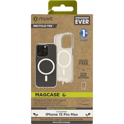 Muvit iPhone 15 Pro Transparent Case - Eco-Friendly Recycled Material Muvit iPhone 15 Pro Transparent Case - Eco-Friendly Recycled Material