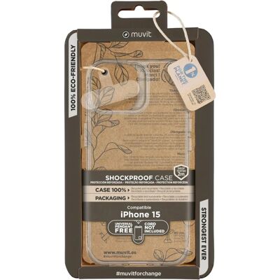 Apple iPhone 15 Muvit Shockproof Transparent Case Apple iPhone 15 Muvit Shockproof Transparent Case