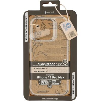 Capa Transparente Ecológica para iPhone 15 Pro Max - Capinha Capa Transparente Ecológica para iPhone 15 Pro Max - Capinha