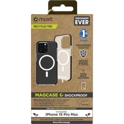 Coque Écologique Recycletek MagSafe pour iPhone 15 Pro Max - Antichoc Coque Écologique Recycletek MagSafe pour iPhone 15 Pro Max - Antichoc