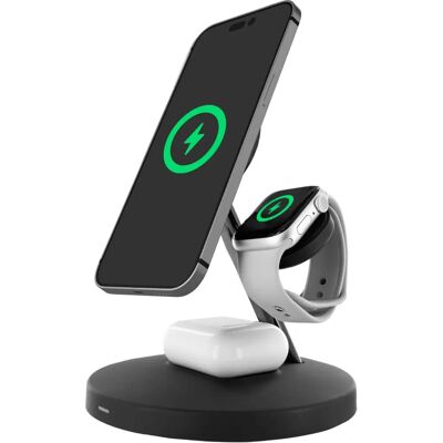 Soporte de Carga Inalámbrica Muvit for Change - 3 en 1 MagSafe iWatch Airpods Soporte de Carga Inalámbrica Muvit for Change - 3 en 1 MagSafe iWatch Airpods