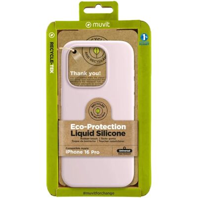 Muvit for Change iPhone 16 Pro Pink Eco Silicone Case Muvit for Change iPhone 16 Pro Pink Eco Silicone Case