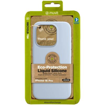 Muvit for Change iPhone 16 Pro Blue Sky Eco Silicone Case Muvit for Change iPhone 16 Pro Blue Sky Eco Silicone Case