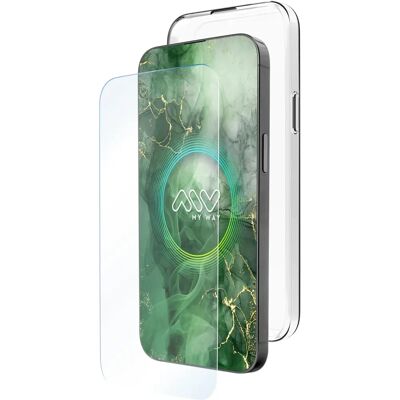 MYWAY Hülle für iPhone 16 Pro + Schutzglas MYWAY Hülle für iPhone 16 Pro + Schutzglas