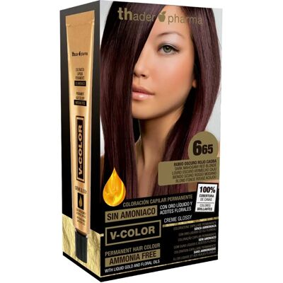 Kit de Teinture V-Color Tahe - Sans Ammoniaque - Rouge Cayenne Foncé - Type de Cheveux Kit de Teinture V-Color Tahe - Sans Ammoniaque - Rouge Cayenne Foncé - Type de Cheveux