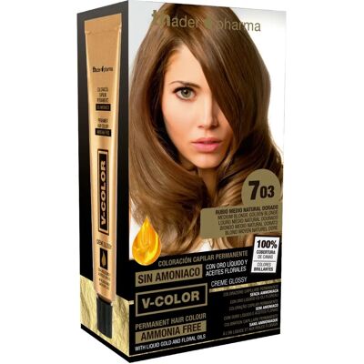Tahe V-Farbe Kit - Permanente Haarfarbe ohne Ammoniak, Mittelblond Tahe V-Farbe Kit - Permanente Haarfarbe ohne Ammoniak, Mittelblond