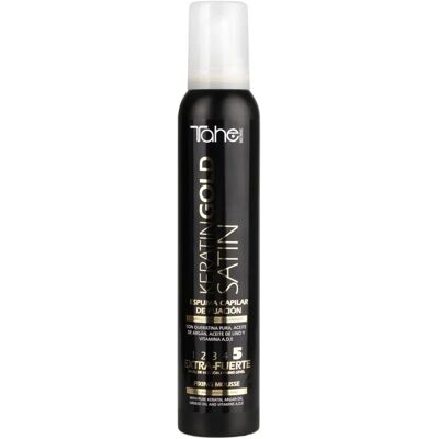 TAHE Keratin Gold Satin 5 Hiusvaahto - Ravitseva, Volyymi, Joustava pito TAHE Keratin Gold Satin 5 Hiusvaahto - Ravitseva, Volyymi, Joustava pito