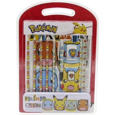 Ensemble de papeterie Pokémon avec étui en métal multicolore - Ensemble de papeterie - Publicité Ensemble de papeterie Pokémon avec étui en métal multicolore - Ensemble de papeterie - Publicité