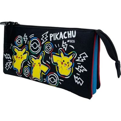 Cyp Brands Pikachu Pokémon Estuche Triple - Multicolor, 23x5x12cm Cyp Brands Pikachu Pokémon Estuche Triple - Multicolor, 23x5x12cm