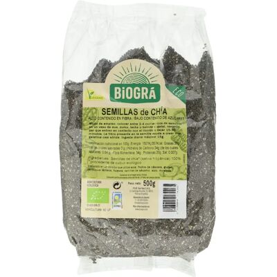 Sementes de chia bio Biográ 500 g - Orgânico, Versátil, Saudável Sementes de chia bio Biográ 500 g - Orgânico, Versátil, Saudável